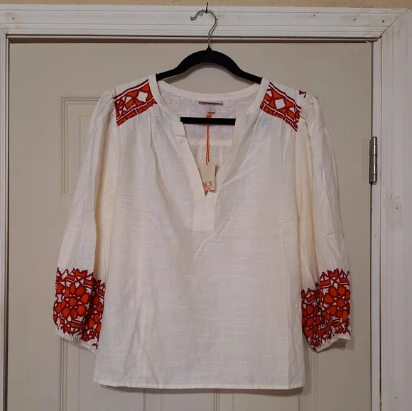 Knox Rose Peasant Top - Picture 1 of 6